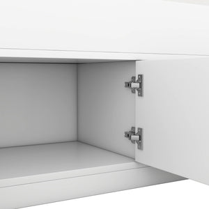 Captain Platform Bed Frame With Storage Bookcases, Shelves, And 4 Drawers