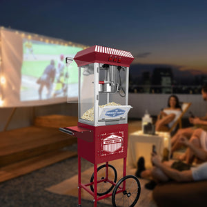 XH-P831-P Movie Theater-Style Popcorn Machine Maker with Cart