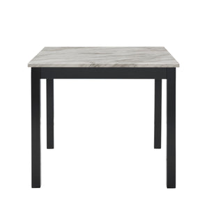 Modern 5 Piece Counter Height Dining Set With Tufted Nail Head Chairs