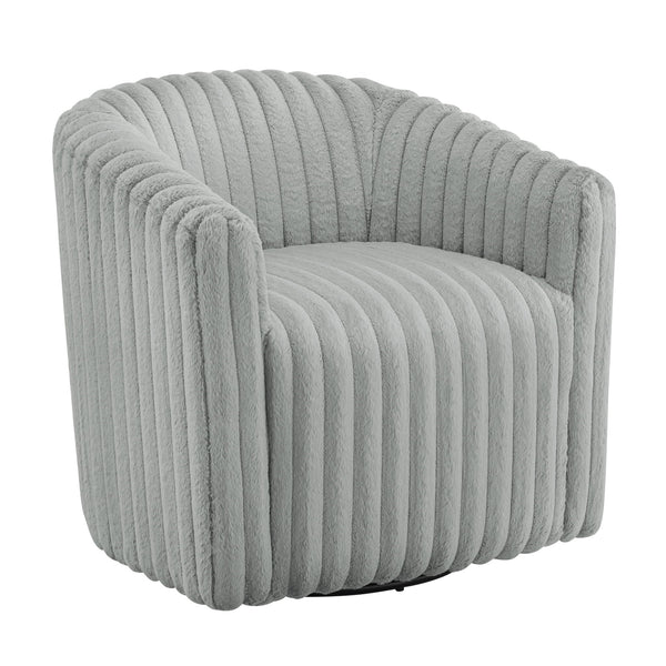 Alexa - Barrel Swivel Chair - Gray