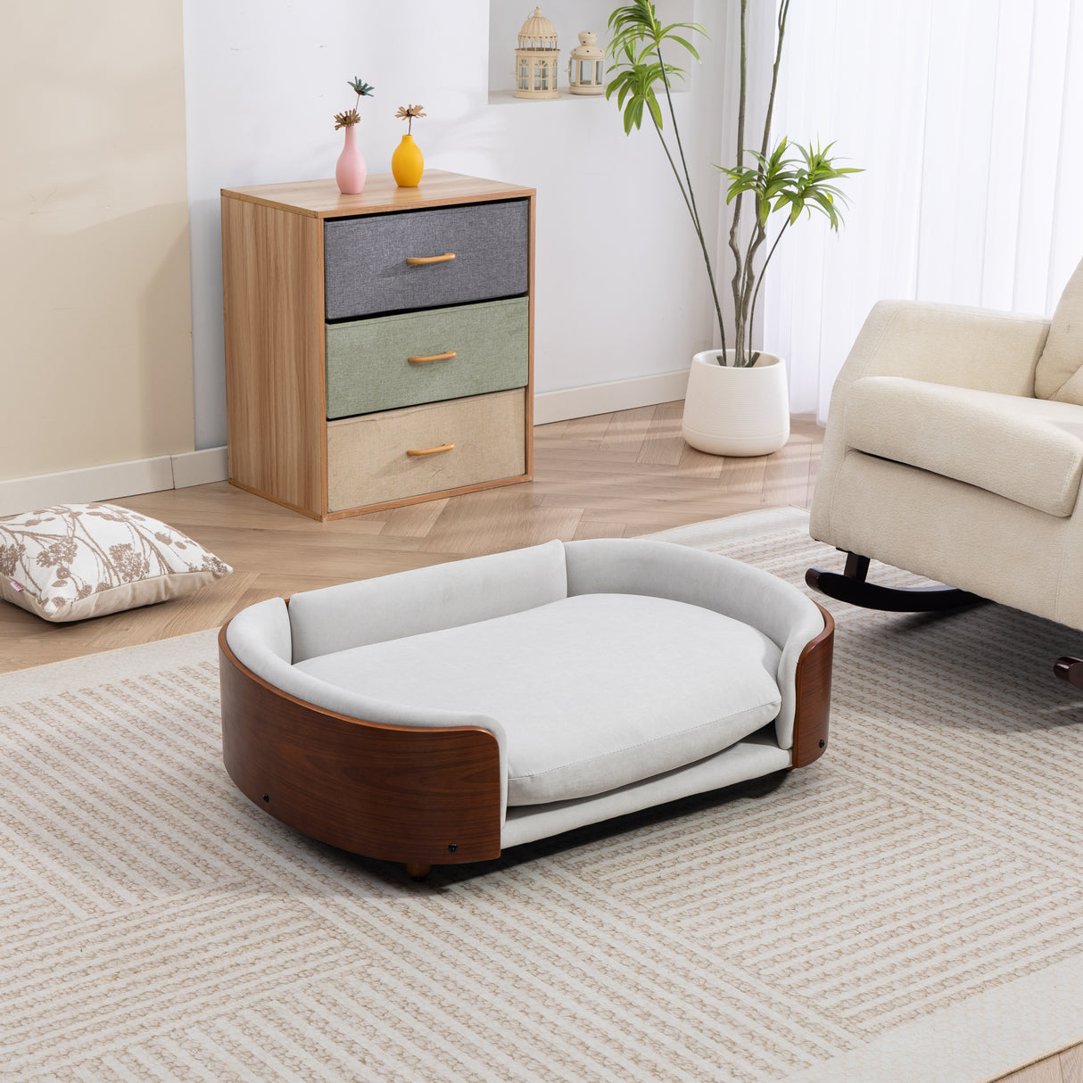 Scandinavian Style Elevated Dog Bed Pet Sofa