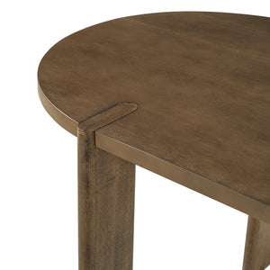 7 Pieces Modern Oval Dining Set, Rustic Farmhouse Solid Wood Kitchen Table Set for 6