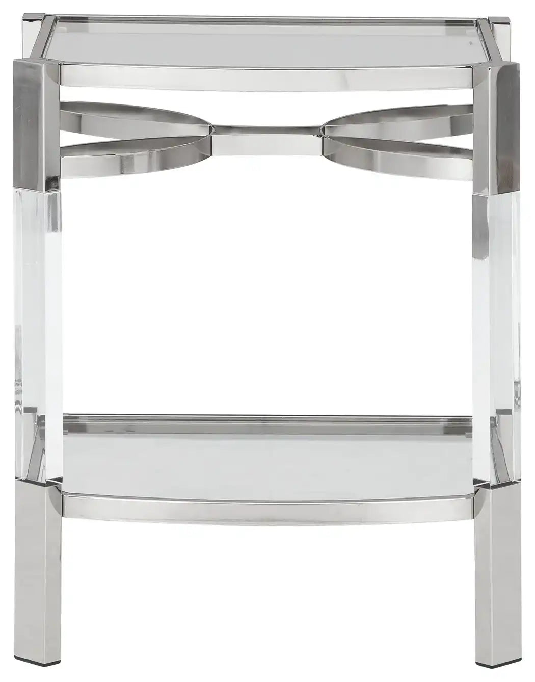 Chaseton - Accent Table - Clear / Silver Finish - Best Buy Furniture