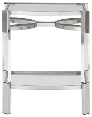 Chaseton - Accent Table - Clear / Silver Finish - Best Buy Furniture