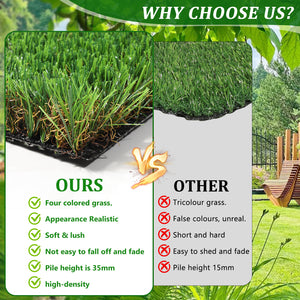 3FT X 10FT Outdoor Artificial Grass Runner Rug
