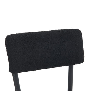 Modern Teddy Fabric Upholstered Bar Stools - Legs