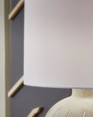 Calbert - Poly Table Lamp - Warm Gray - Best Buy Furniture