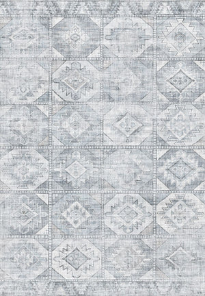 Toucan - 5' X 7' Washable Non - Slip Area Rug - Silver