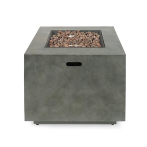 Outdoor Patio Gas Burning Fire Pit Table 50, 000 Btu, Square
