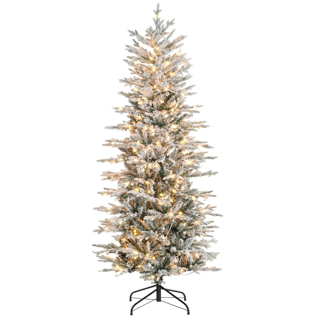 HOMCOM 6ft Tall Prelit Artificial Christmas Tree