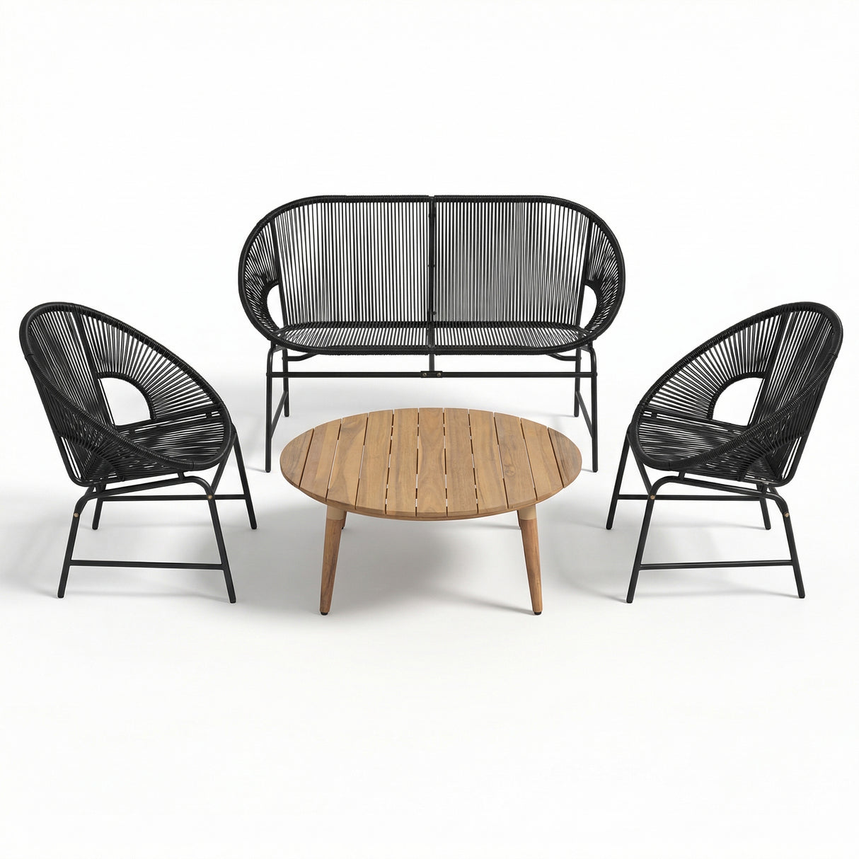 Nusa Outdoor Patio 4-Pcs Chat Set