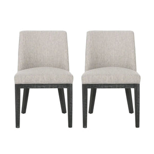 Modern Dining Chair With Durable Fabric Upholstery And Sturdy Wooden Frame (Set of 2) - Best Buy Furniture