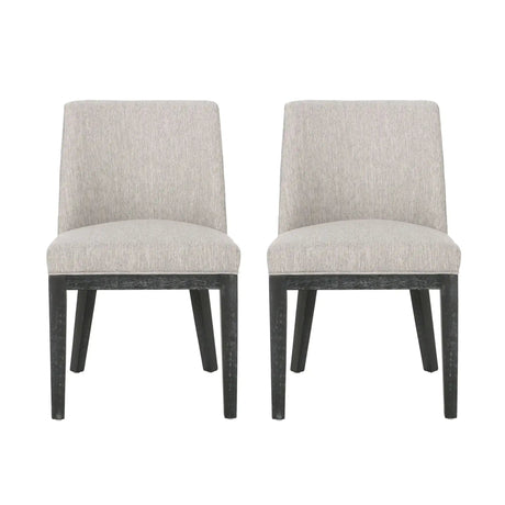 Modern Dining Chair With Durable Fabric Upholstery And Sturdy Wooden Frame (Set of 2) - Best Buy Furniture