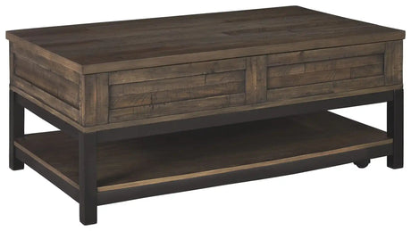 Johurst - LIFT TOP COCKTAIL TABLE - Grayish Brown - Best Buy Furniture