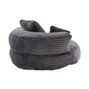 Oversized Bean Bag Chair With 3 Pillows & Armrest - Dark Gray