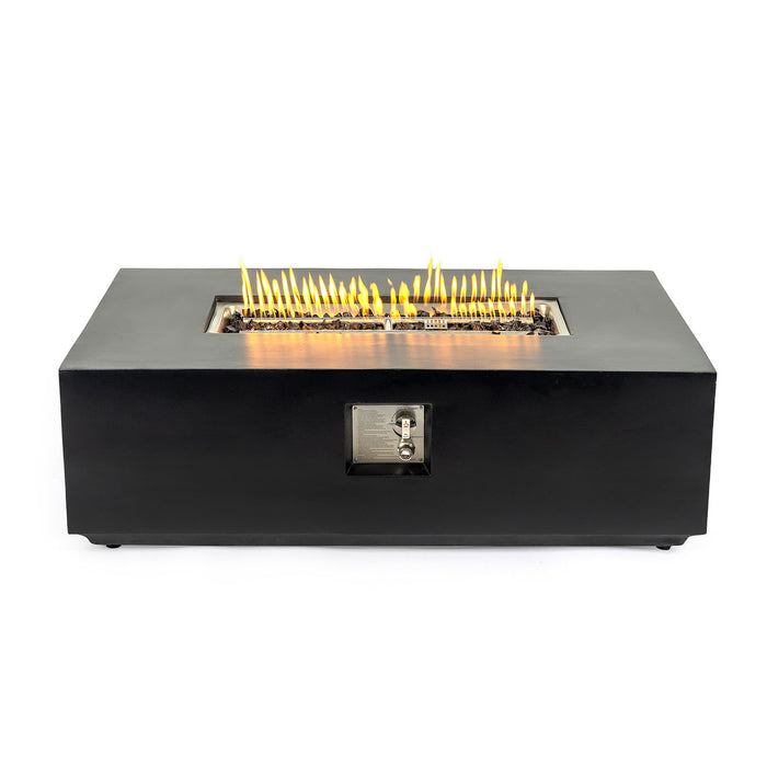 Charcoal Fire Pit Table with 50,000 BTU Output - Fiber Concrete