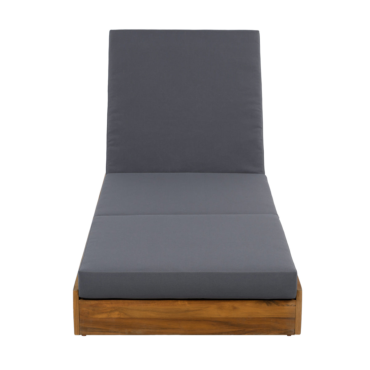 Lounge Chaise Set, Acacia Solid Wood with Lounge Cushion
