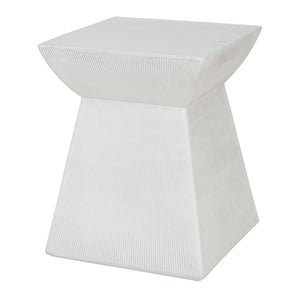 Antique-Textured Magnesium Oxide Outdoor Side Table