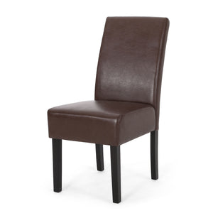 Contemporary Dining Chair With Rubberwood Legs (Set of 2)