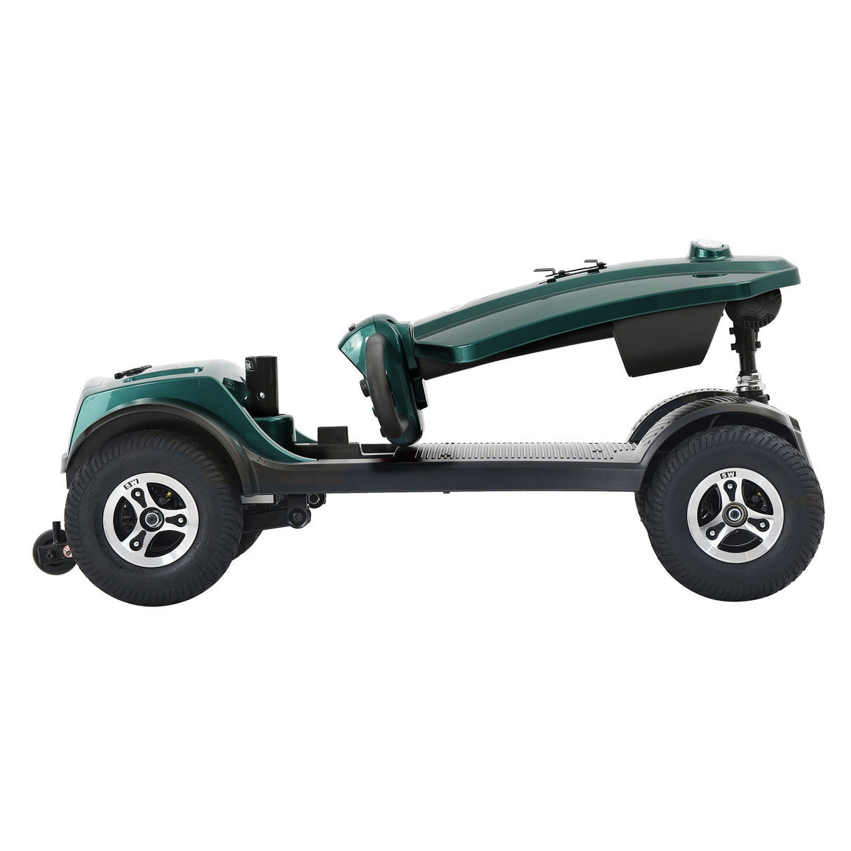Max Plus - 4 Wheels Outdoor Compact Mobility Scooter With 2 Pieces X 20Ah Lead Acid Battery, 16 Miles, Cup Holders & USB Charger Port
