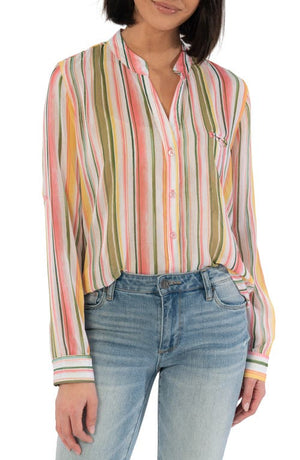 KUT from the Kloth Jasmine Chiffon Blouse - Small