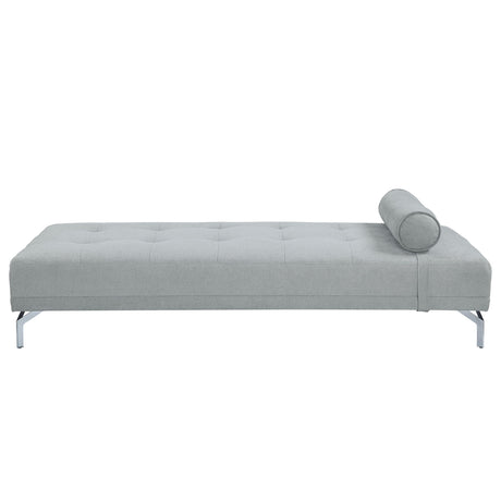 Quenti - Velvet Sofa Bed With Pillow - Gray - Best Buy Furniture