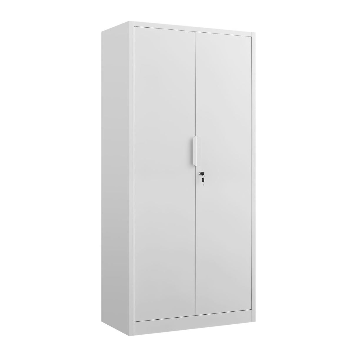 2 Door File Cabinet With Lock, 4 Adjustable Shelves, Heavy-Duty