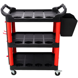3 Tier Rolling Auto Detail Cart with Wheels