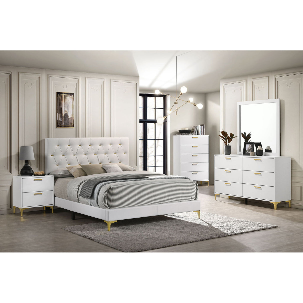 Karena - 2 Drawer Rectangular Nightstand - White