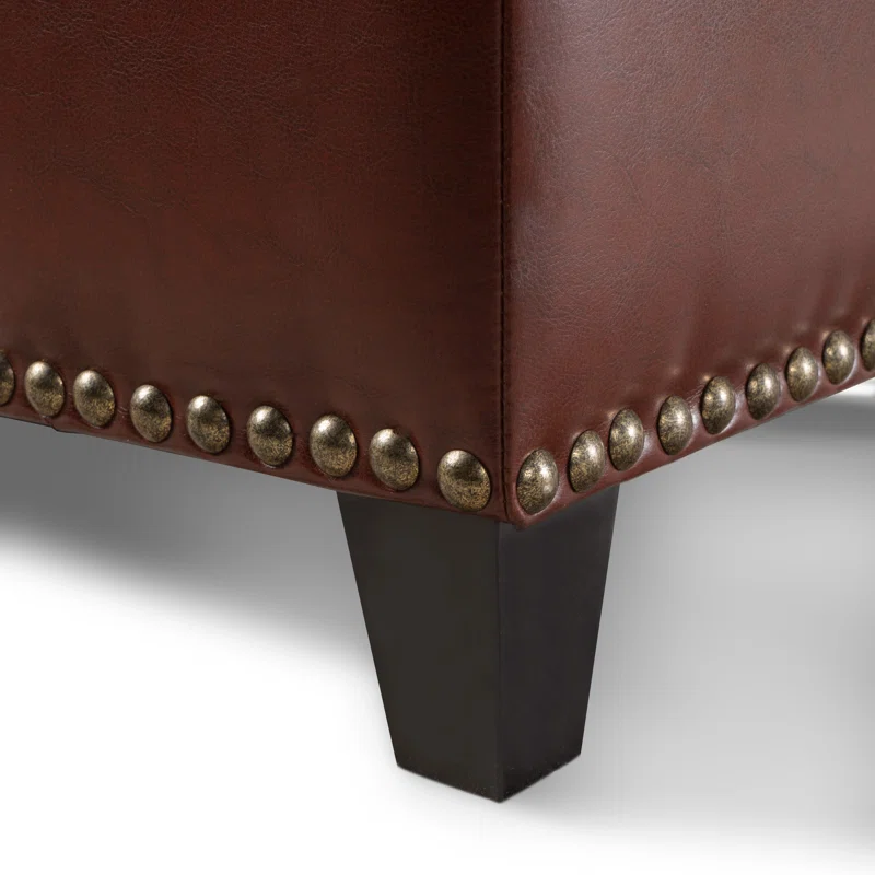 Large Upholstered Ottoman with Storage