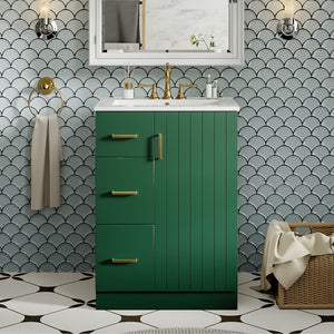 Bathroom Vanity With Under Mount Sink, 2 Drawers And Soft Closing Door