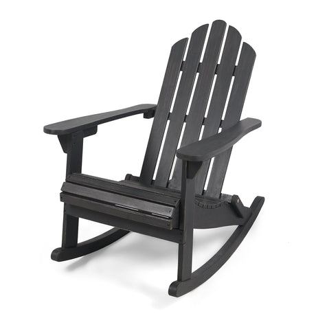 Echoes Outdoor Acacia Wood Adirondack Rocking Chair