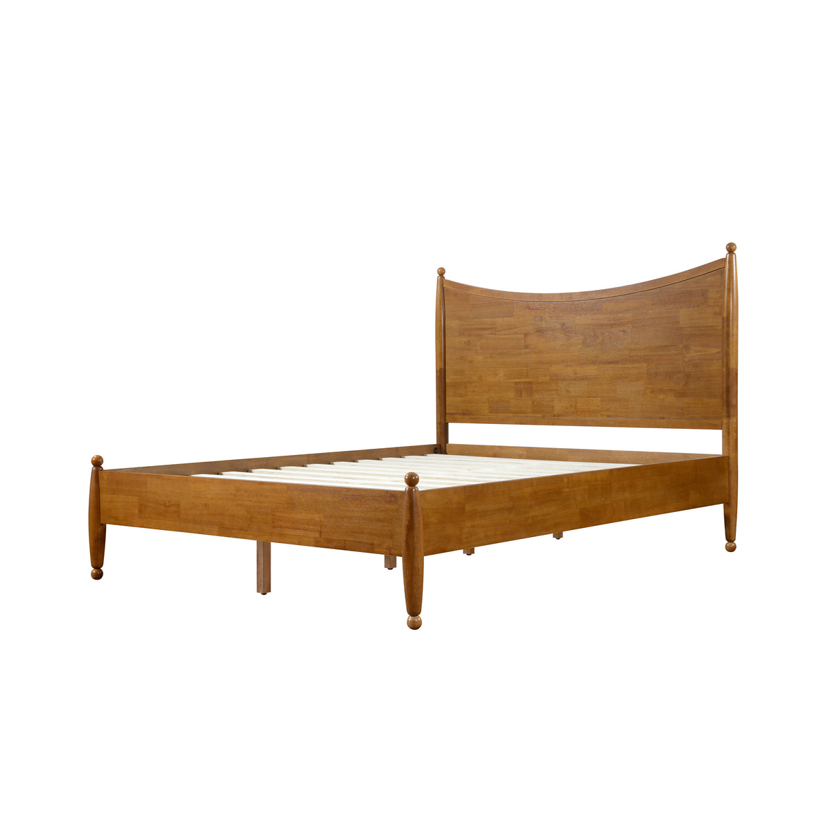 Classic Transitional Queen Size Solid Wood Platform Bed Frame