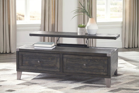 Todoe - Lift Top Cocktail Table - Dark Gray - Best Buy Furniture