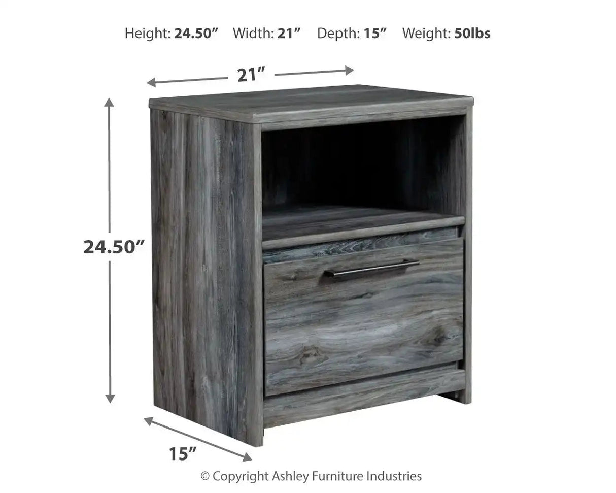 Baystorm - One Drawer Night Stand - Best Buy Furniture