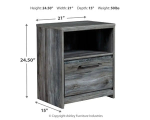 Baystorm - One Drawer Night Stand - Best Buy Furniture
