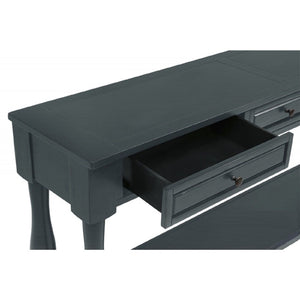 Long Console Table With Drawers And Shelf