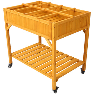 Elevated 8 Pocket Herb Garden Bed