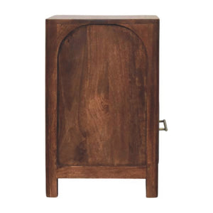 Solid Wood Arc-Line Bedside Table