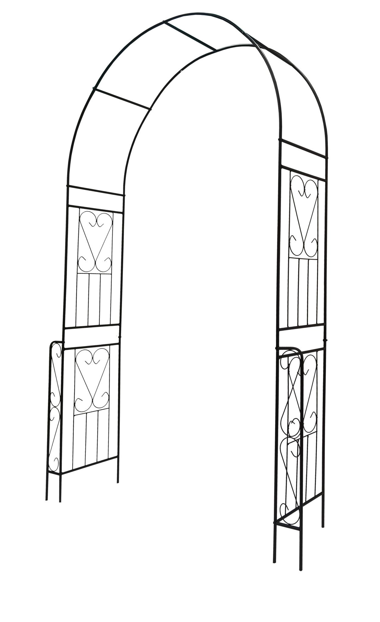 Metal Garden Arch Garden Arbor Trellis Climbing Plants Support Rose Arch Outdoor Arch