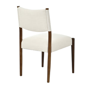 Modern Dining Chair with Thick Seat Cushion and Solid Wood Legs, Set of 2