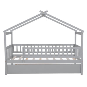 Creativity House Bed With Twin Size Trundle