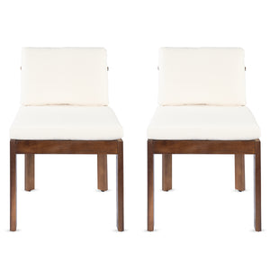 Acacia Wood Outdoor Dining Chair (Set of 2)
