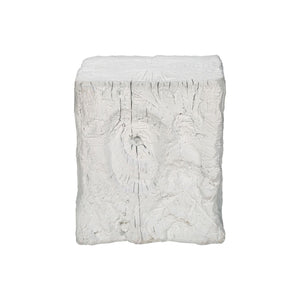 Square Accent Table, Indoor Outdoor - White
