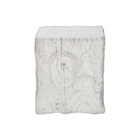 Square Accent Table, Indoor Outdoor - White