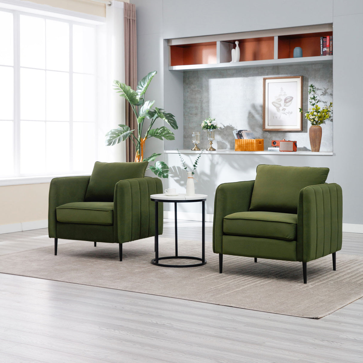 Accent Chair With Pillow For Living Room