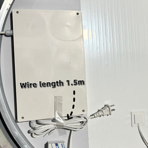 Frameless Bathroom Mirror With Light, LED Backlit, Tri Color Dimming, Anti Fog, Smart Sensor - Silver