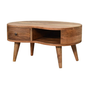 Wave Coffee Table With 1 Drawer
