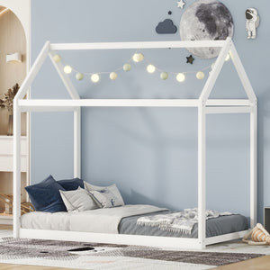 Wooden House Shaped Bed