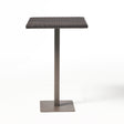 Outdoor Square Rattan Bar Table With Iron Frame - Multi Brown - Best Buy Furniture